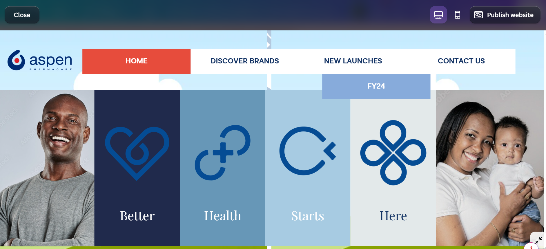 UX and UI redesign screens